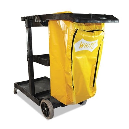 Impact Products Impact, JANITORIAL CART, THREE-SHELVES, 20.5W X 48D X 38H, YELLOW 6850